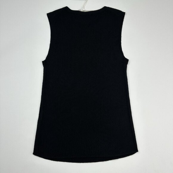 Everlane Women's NWT Black The Ultrafine Merino Ribbed‎ Shell Tank Sweater S/C23 - Picture 6 of 13